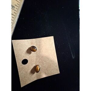 antique Tigers eye Stud earrings